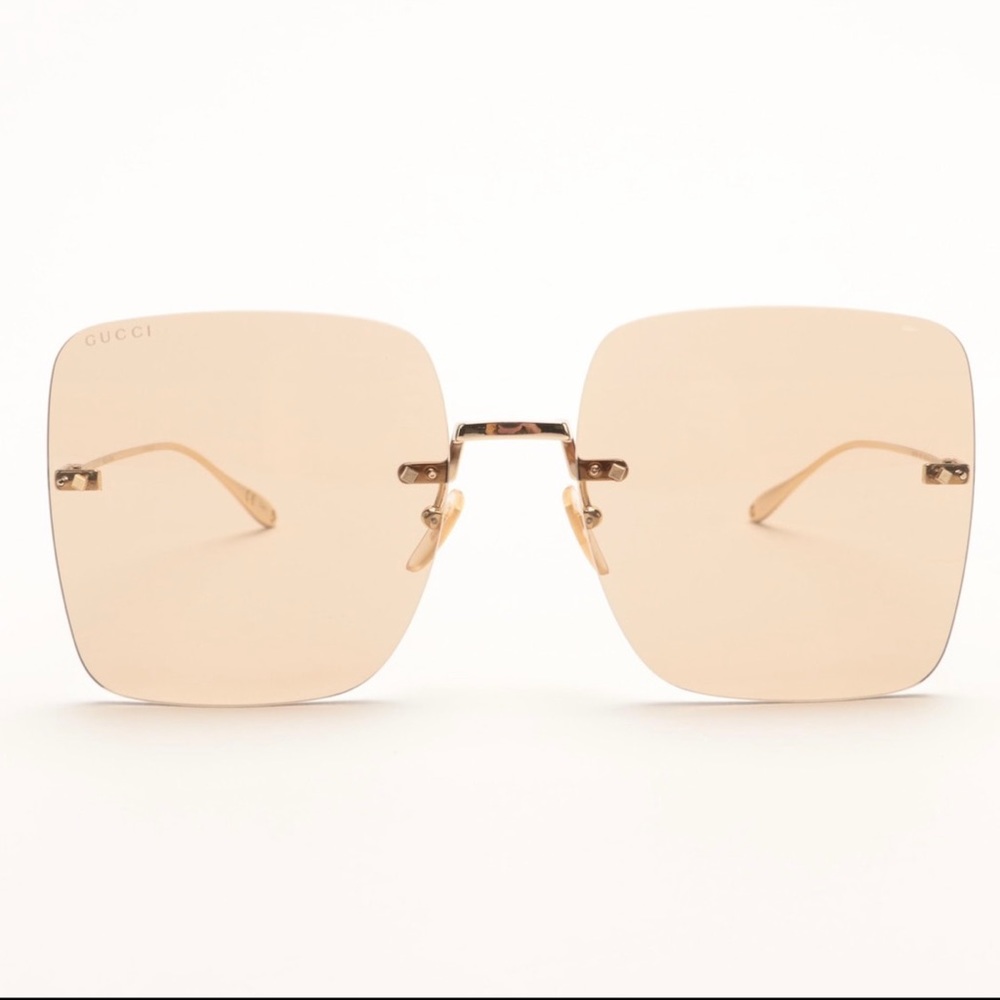 Gucci GG1147S Gold Butterfly Sunglasses with Case